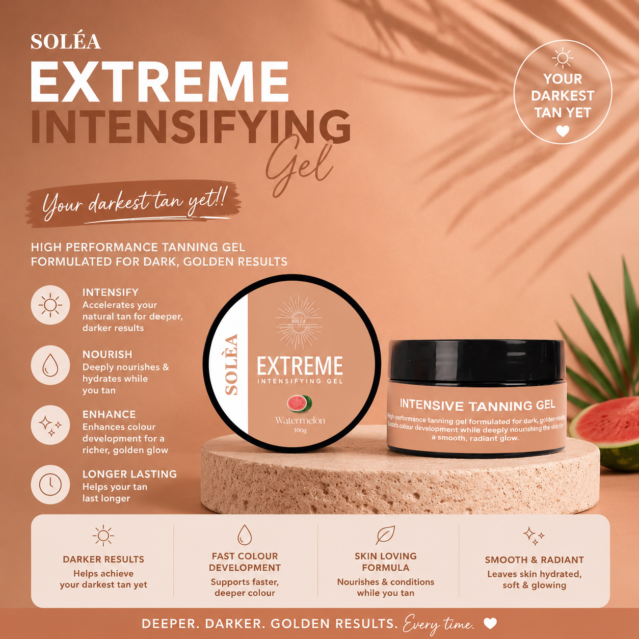 Extreme Intensifying Tanning Gel - Deep Tan, Sunbed & Outdoor Tanning Gel | Soléa